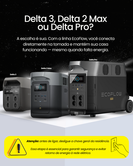 Estação Ecoflow para Quedas de Energia