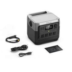 Ecoflow River 2 cabos de conectores e manual