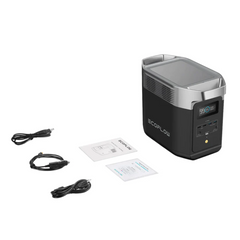 Estação de energia EcoFlow Delta 2 cabos e manuais