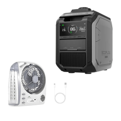Gerador Inteligente EcoFlow 3000W (Combustível Duplo) + Ventilador Brinde