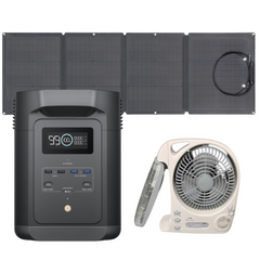 EcoFlow E980 + Painel 110W + MicroVentilador 6 Em 1