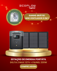 EcoFlow Delta 2 Max - Estação de Energia Portátil 3400W / 2048Wh