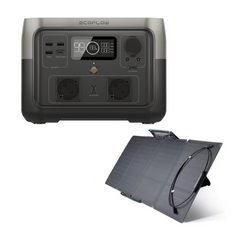 River 2 Max + Painel Solar Portátil 160W Monofacial