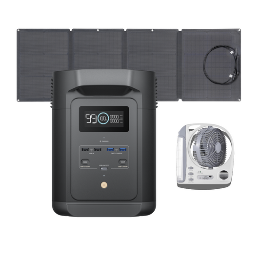 EcoFlow E980 + Painel 110W + MicroVentilador 6 Em 1