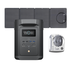 EcoFlow E980 + Painel 110W + MicroVentilador 6 Em 1