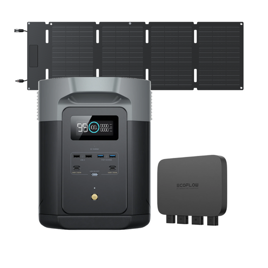 Delta 2 MAX +Carregador Alternador 800W + Painel 45W Ecoflow