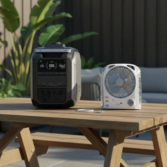 Gerador Inteligente EcoFlow 3000W (Combustível Duplo) + Ventilador Brinde