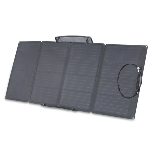 Painel Solar Portátil Ecoflow 160W montado frente