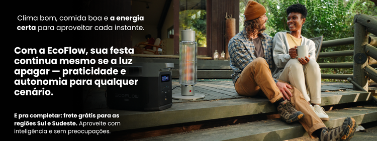 banner clima bom e comida boa com a ecoflow para sua casa com praticidade e autonomia