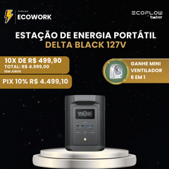 EcoFlow DELTA BLACK (E980) Estação De Energia Portátil 650W / 980Wh